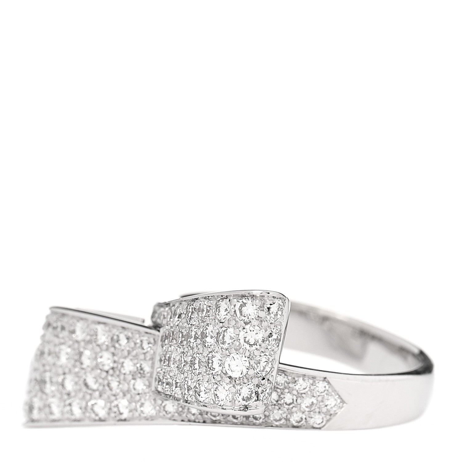 Parker & West by FASHIONPHILE 18K White Gold Diamond 1.26ctw Bow Ring 53 6.25 3 of 10
