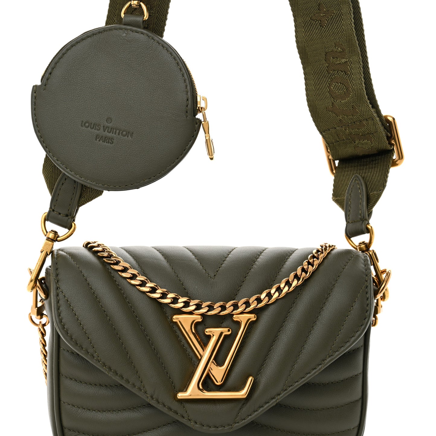 Calfskin New Wave Multi Pochette Kaki