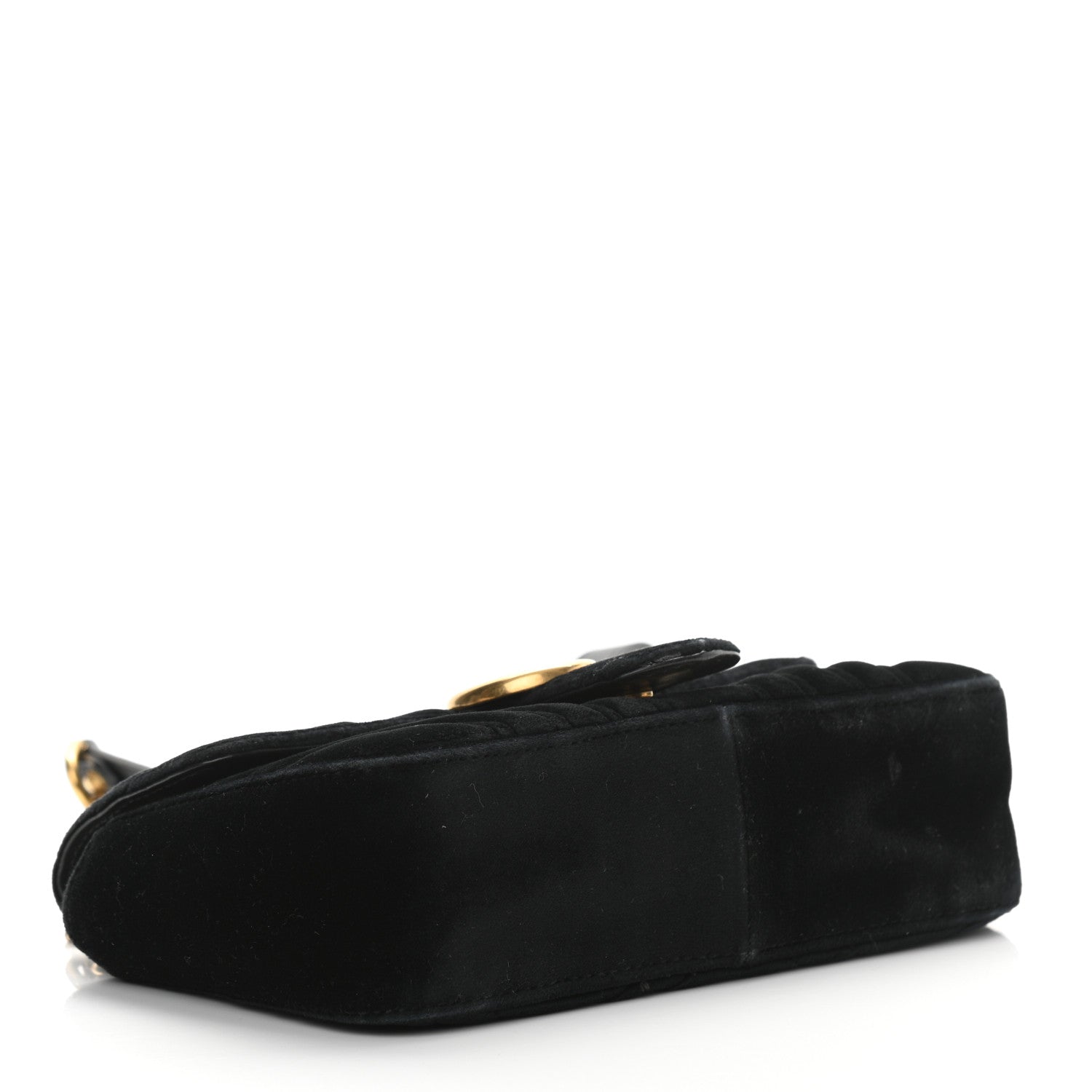 Gucci Velvet Matelasse Mini GG Marmont Shoulder Bag Black 4 of 16