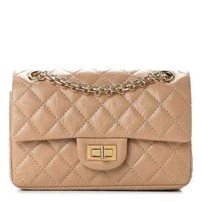 Chanel Aged Calfskin Quilted 2.55 Reissue Mini Flap Beige 1 of 9
