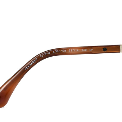 Chanel Metal Polarized Pilot Winter Sunglasses 4219-Q Brown 5 of 8
