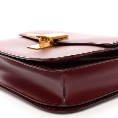 Celine Box Calfskin Medium Classic Box Flap Bag Burgundy 10 of 12