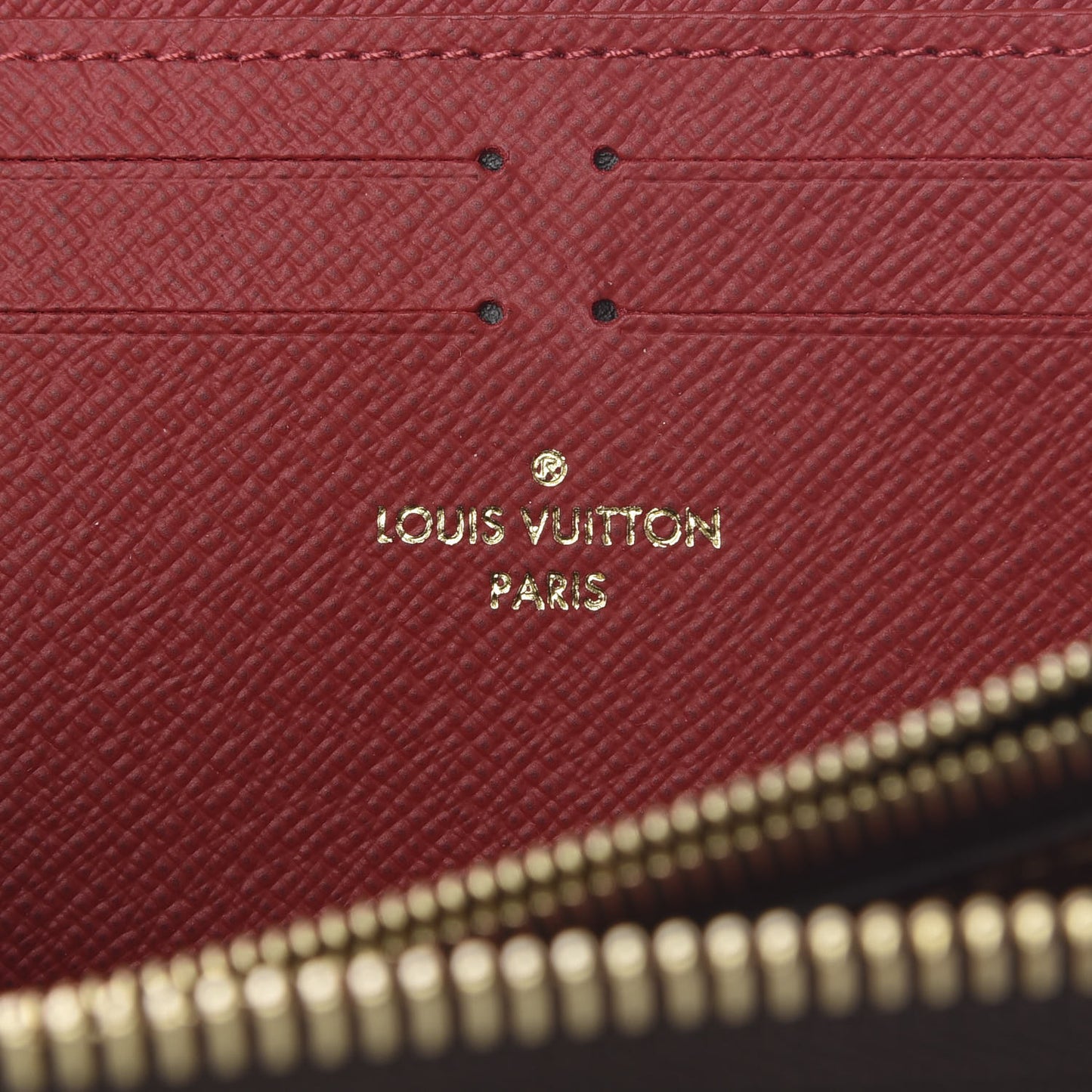 Damier Ebene Clemence Wallet Cherry