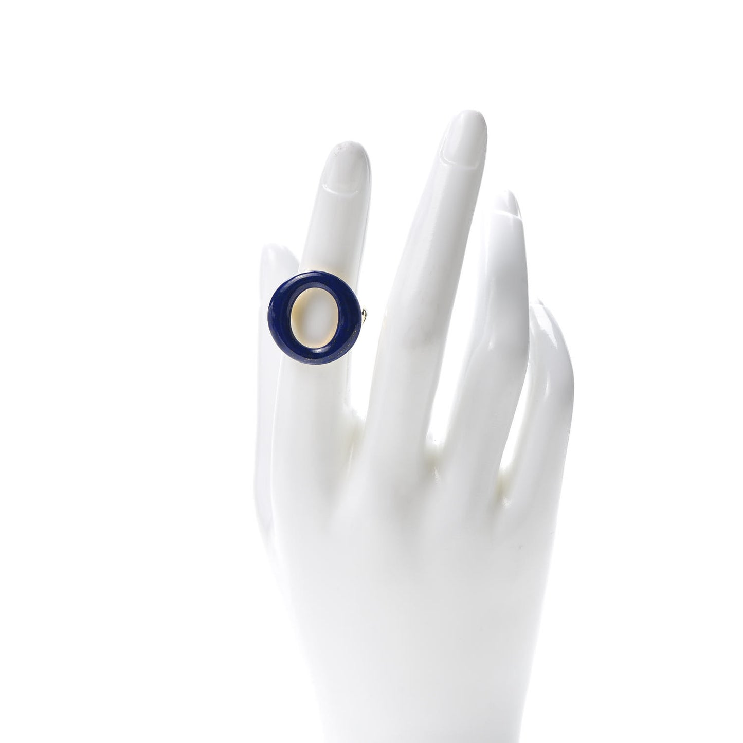 18K Yellow Gold Lapis Lazuli Elsa Peretti Sevillana Ring 54 6.75