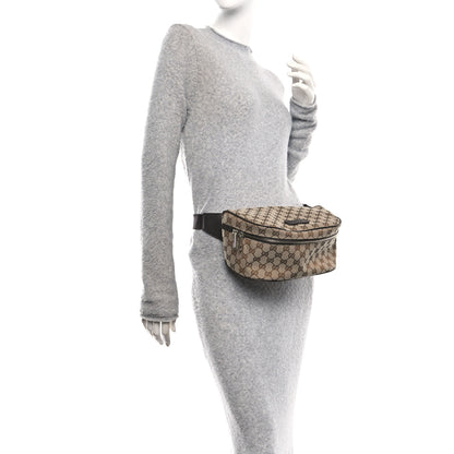 Gucci Monogram Dollar Calfskin Waist Pouch Beige Ebony Testa di Moro Marrone Scuro 2 of 10