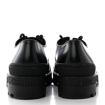 Christian Dior Brushed Calfskin Rubber Dioriron Derby Flat Shoes 41 Black 5 of 23