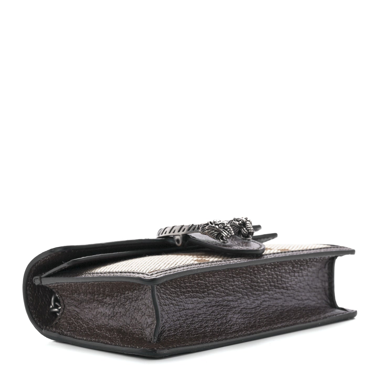 Monogram Jumbo GG Textured Dollar Calfskin Super Mini Dionysus Shoulder Bag Camel Ebony New Acero