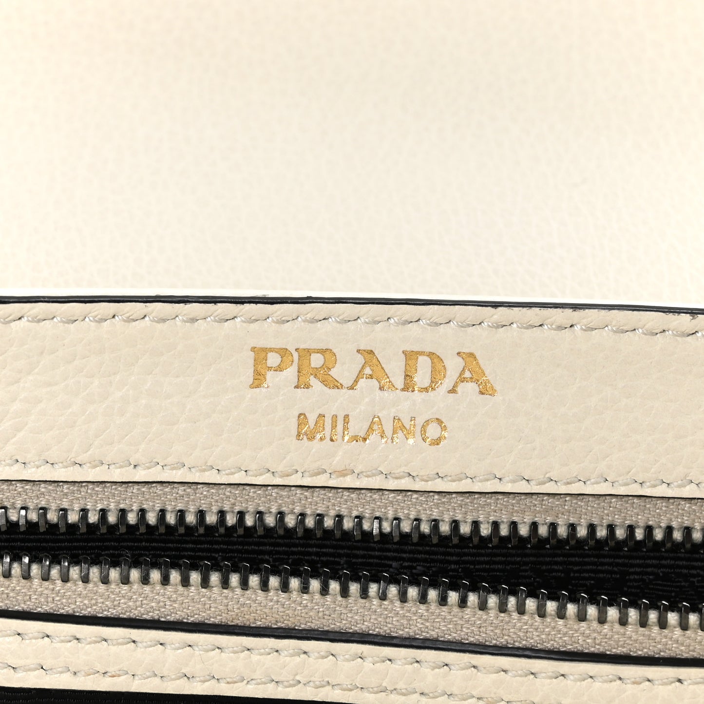 Glace Calfskin Studded Crossbody White