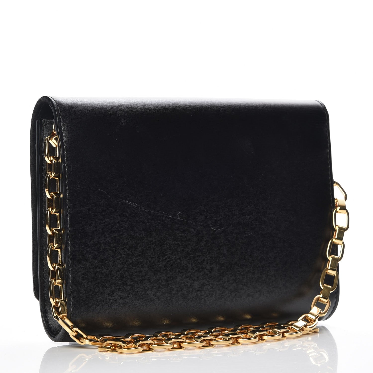 Louis Vuitton Calfskin Chain Louise GM Black 3 of 11