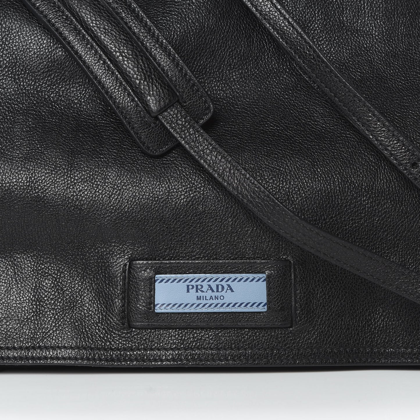 Glace Calf Etiquette Flap Black Astrale