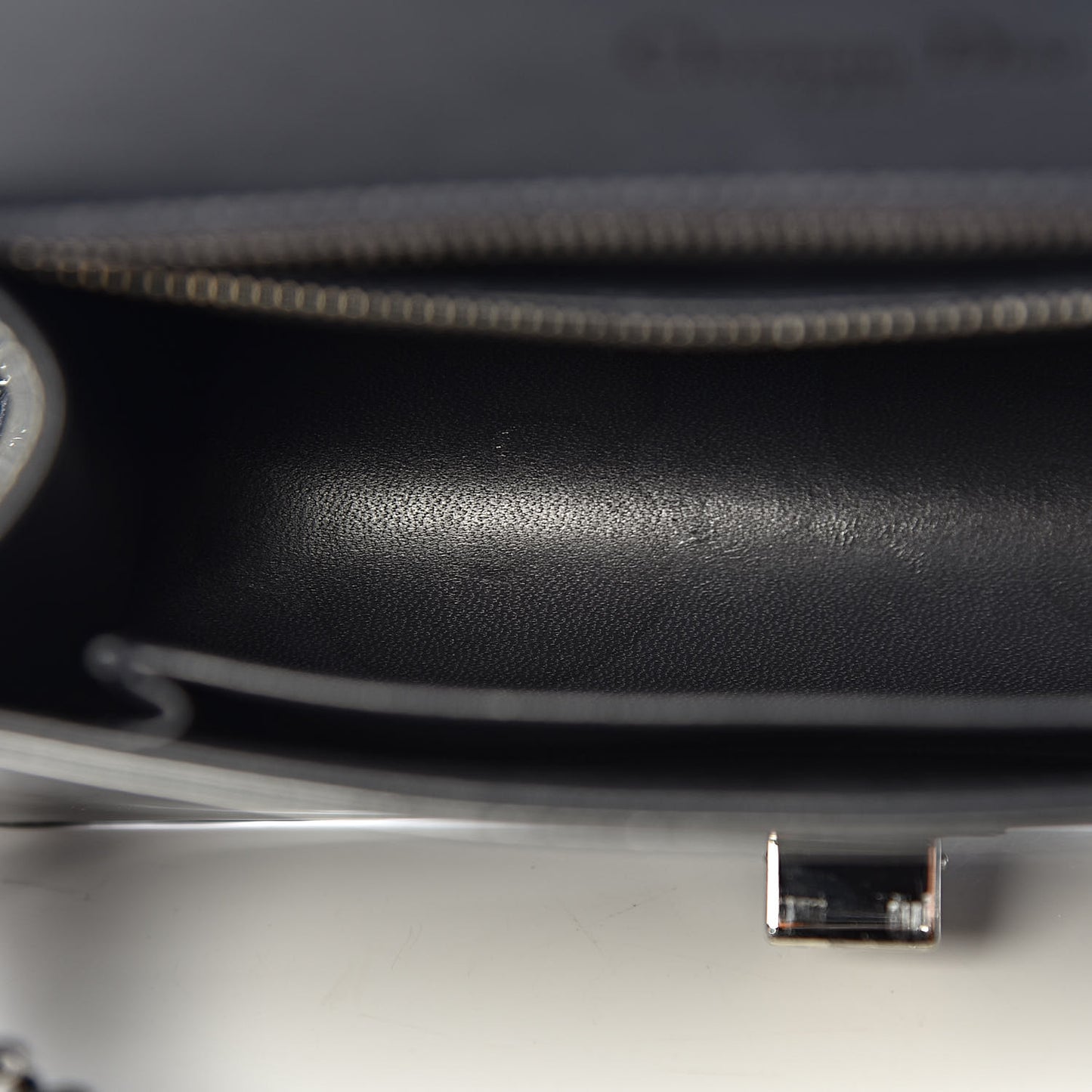 Metallic Patent Micro-Cannage Small Diorama Flap Bag Onyx Black