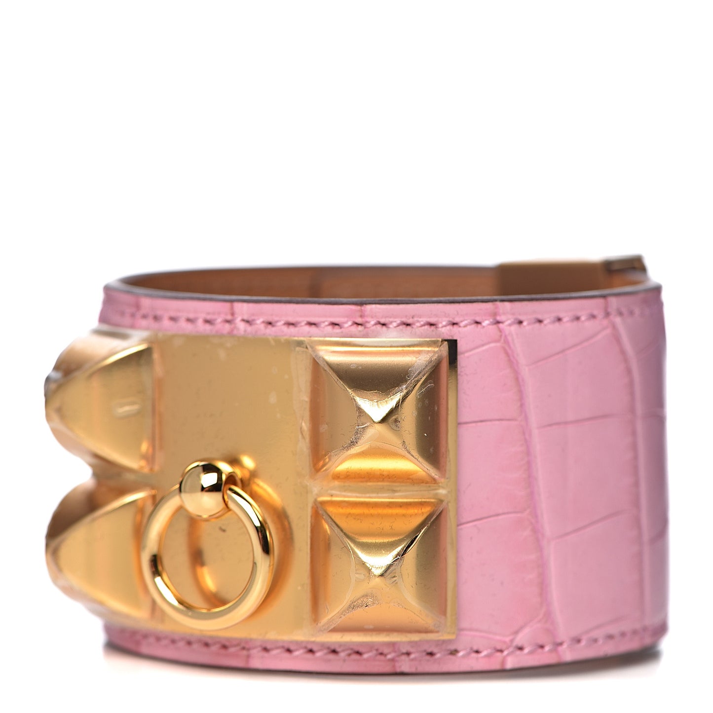 Matte Alligator Collier De Chien CDC Bracelet T2 5P Pink