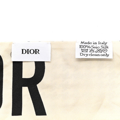 Christian Dior Silk 30 Montaigne Mitzah Scarf Black White 3 of 4