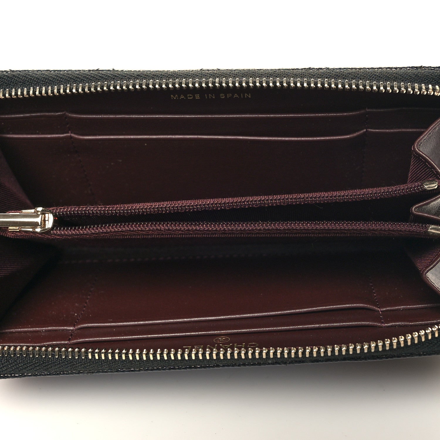 Chanel Caviar Quilted Medium Zip Around Wallet Black 5 of 10