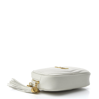 Saint Laurent Grain De Poudre Matelasse Monogram Mini Lou Camera Bag Blanc Vintage 5 of 11