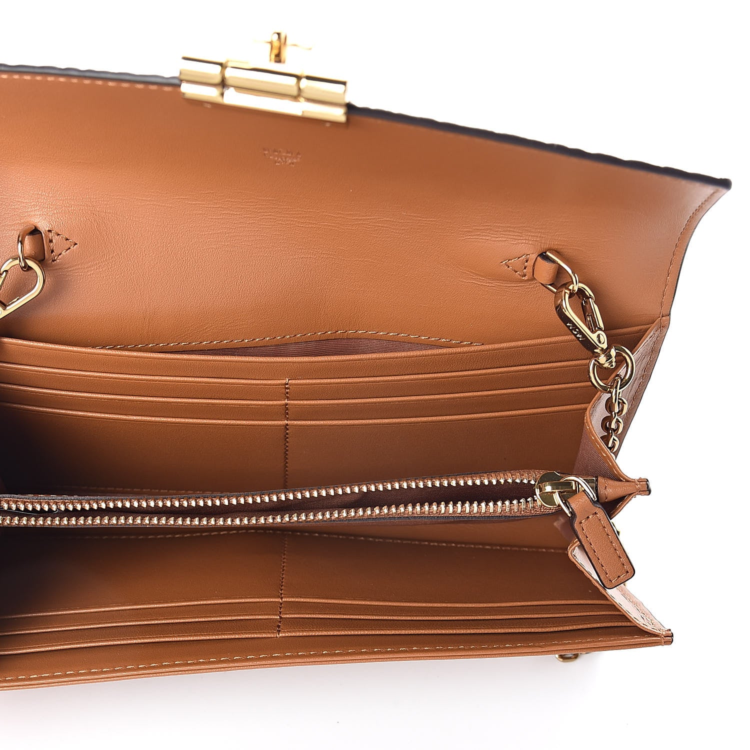 MCM Visetos Patricia Wallet On Chain Cognac 5 of 8