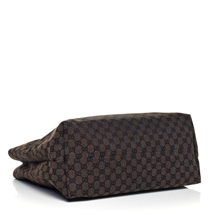 Gucci Monogram Denim Large Tote Brown 5 of 10
