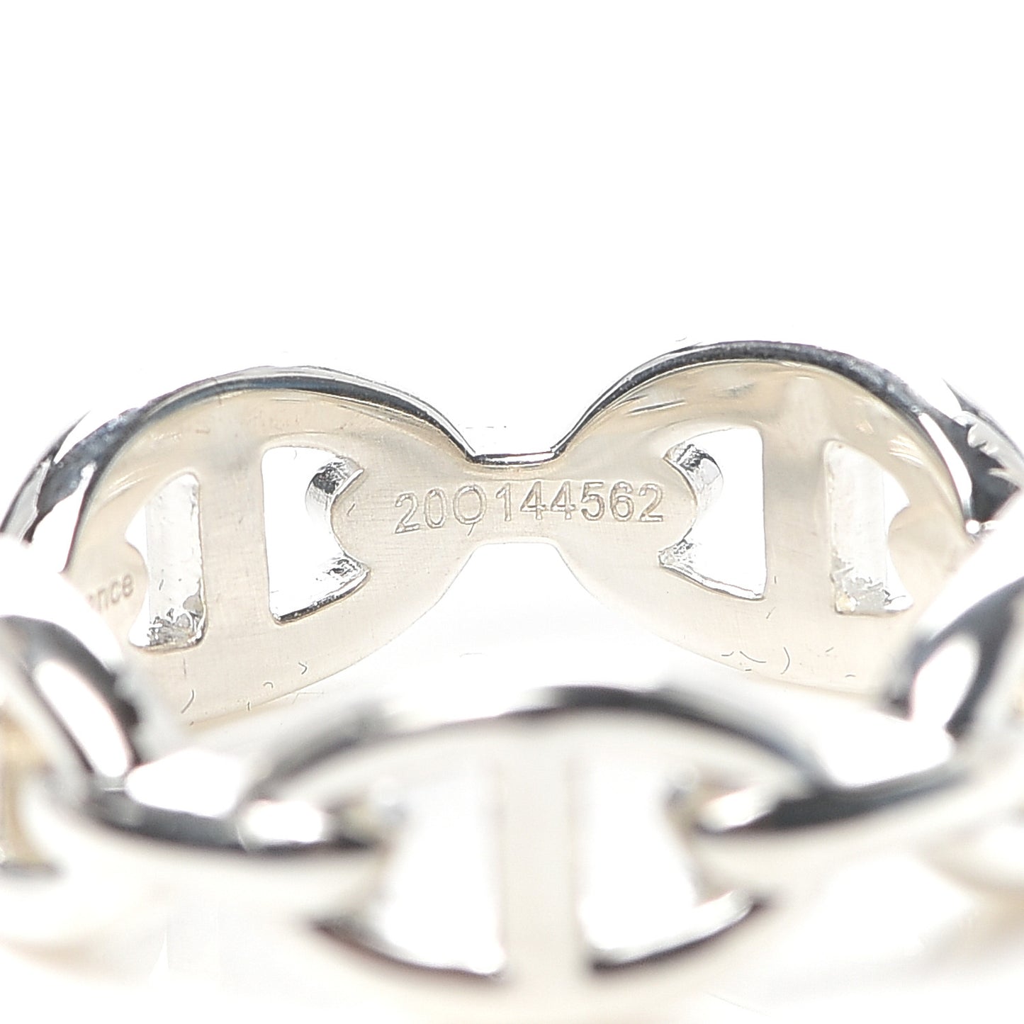 Sterling Silver PM Chaine d'Ancre Enchainee Band Ring 58 8.25