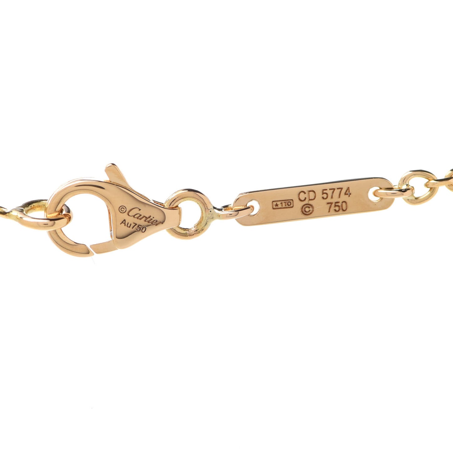 18K Yellow Gold Medium Hearts and Symbols Necklace