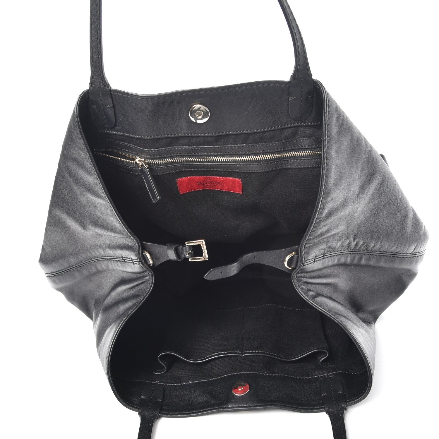 Valentino Garavani Grained Calfskin Va Va Voom Tote Black 7 of 9