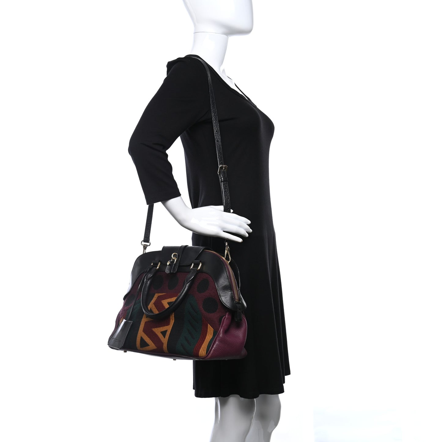 Calfskin Tapestry Milverton Satchel Multicolor