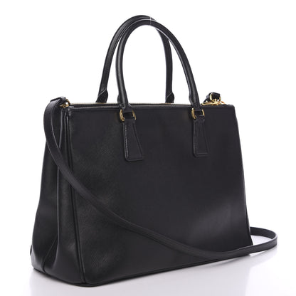 Prada Saffiano Medium Galleria Double Zip Tote Black 2 of 10
