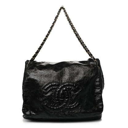 Chanel Vinyl XXL Rock and Chain Flap Black 1 of 8