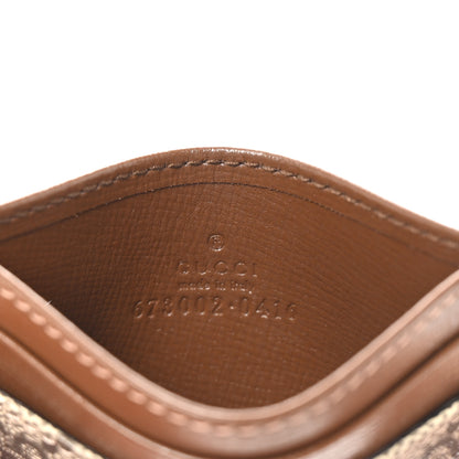 Gucci GG Supreme Monogram Azalea Calfskin Retro Interlocking G Card Holder Beige Ebony Brown Sugar 6 of 7