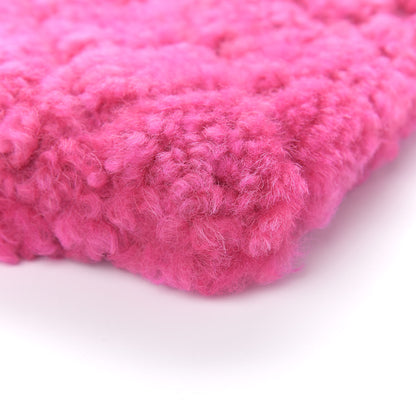 Chanel Shearling Sheepskin Large Chanel 19 Cosmetic Case Pink 9 of 10