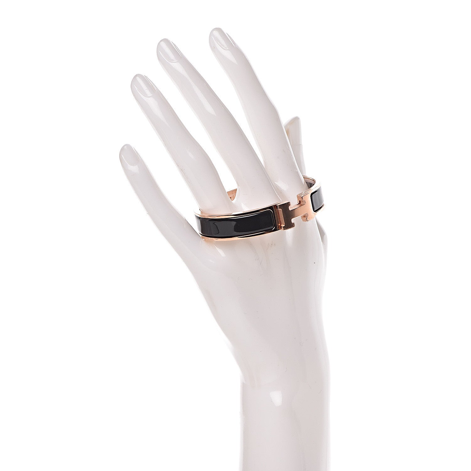 Hermes Enamel Narrow Clic Clac H Bracelet PM Black 2 of 6