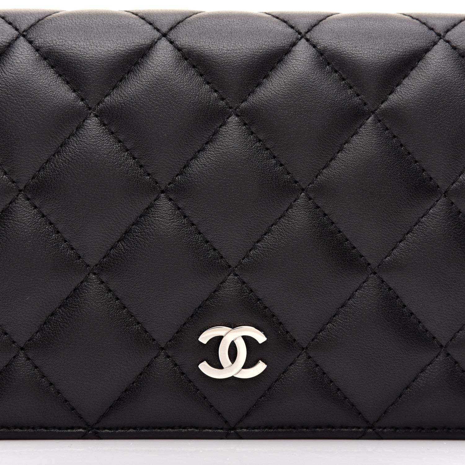 Chanel Lambskin Quilted Yen Wallet Black 8 of 8