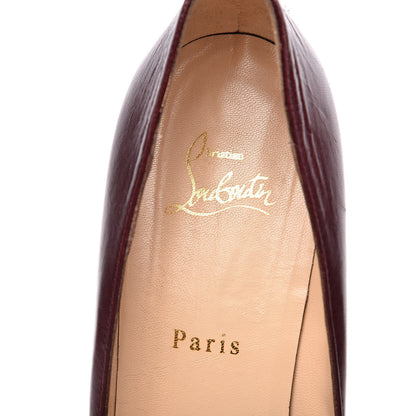 Christian Louboutin Suede Calfskin Maggie 160 Pumps 40 Burgundy 7 of 13