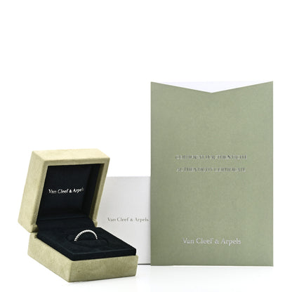 Van Cleef & Arpels 18K White Gold Small Perlee Ring 60 9 5 of 5