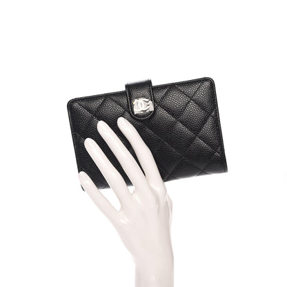 Chanel Caviar Quilted Zipped Pocket Wallet Black 2 of 8