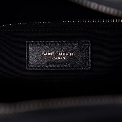 Saint Laurent Calfskin Medium Miles Logo Bowler Duffel Bag Black 6 of 12