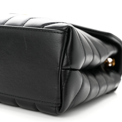 Saint Laurent Calfskin Y Quilted Monogram Small Loulou Chain Satchel Black 9 of 9