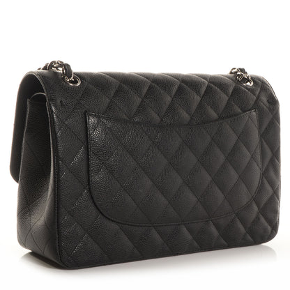 Chanel Caviar Quilted Jumbo Double Flap Black 3 of 8