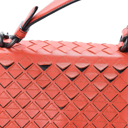 Bottega Veneta Nappa Intrecciato Scales Mini Top Handle Bag Geranium 10 of 12