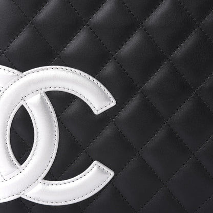 Chanel Calfskin Quilted Large Cambon Agenda Planner Black Silver 8 of 9