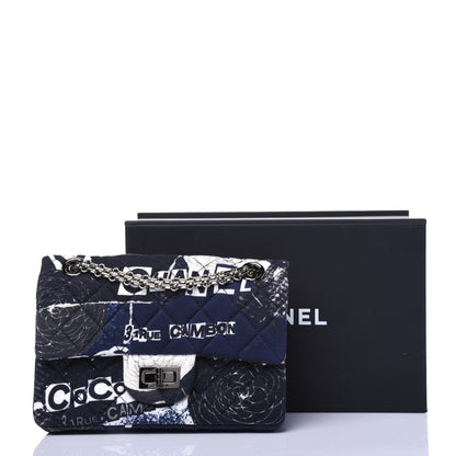 Chanel Jersey Quilted Camellia 2.55 Reissue Mini Flap Black White 15 of 15