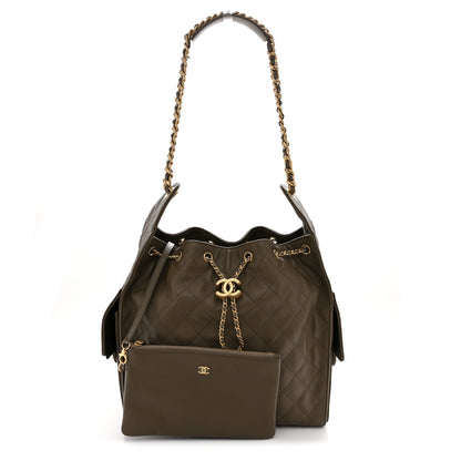 Chanel Caviar Quilted Medium Chanel 25 Handbag Dark Khaki 3 of 14