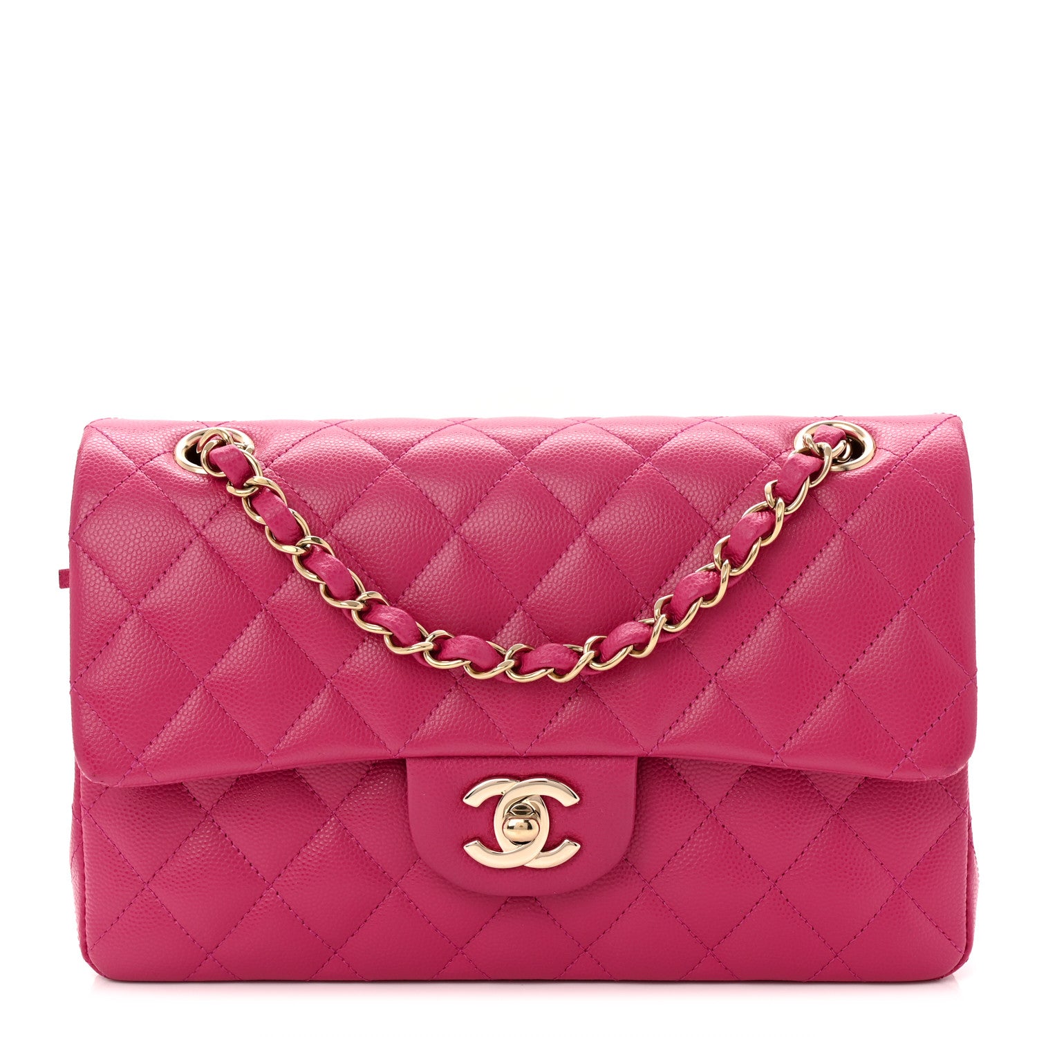 Chanel Caviar Quilted Small Double Flap Fuchsia 1 of 19