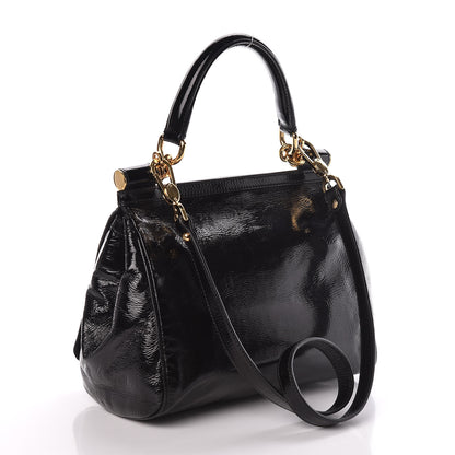 Dolce & Gabbana Patent Medium Miss Sicily Tote Black 3 of 9