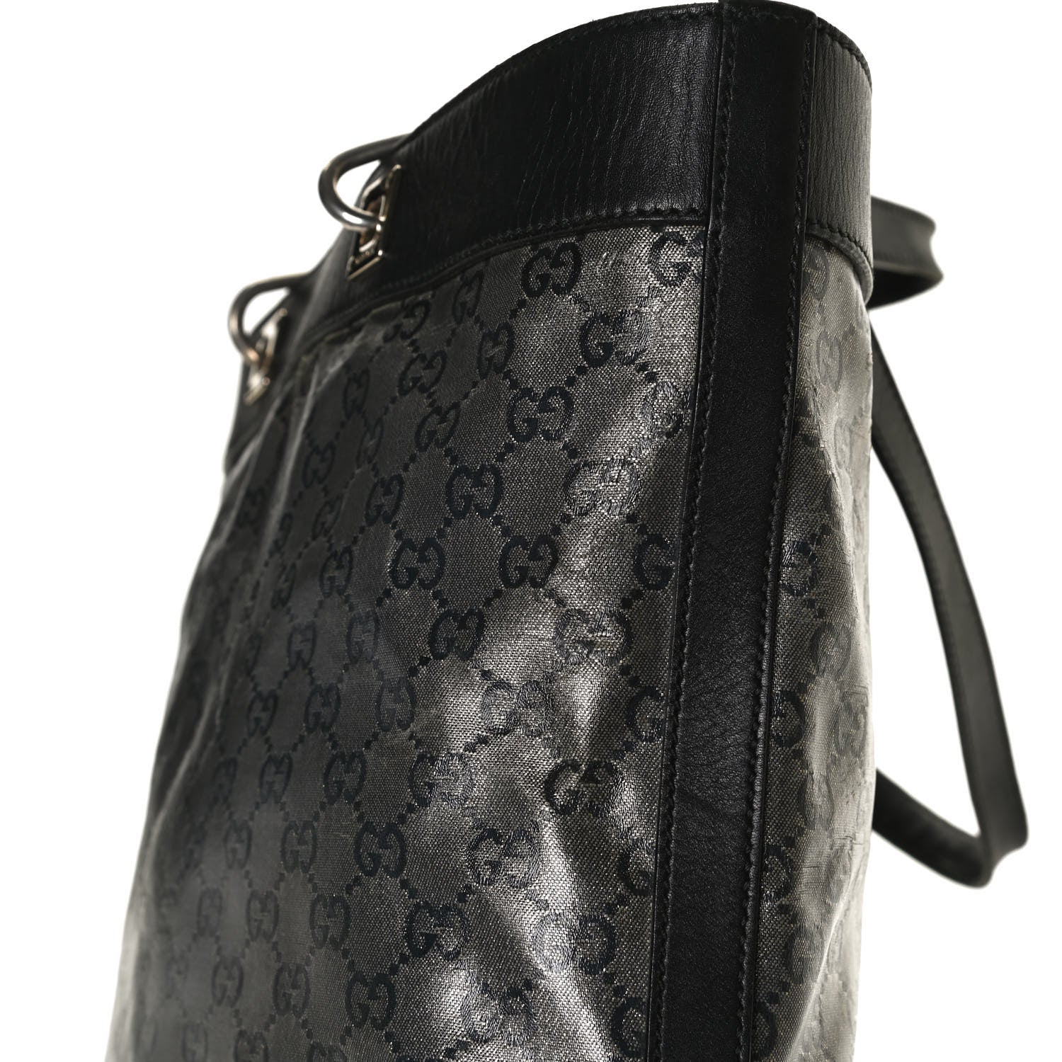 Gucci Crystal Monogram Bucket Tote Black 13 of 19