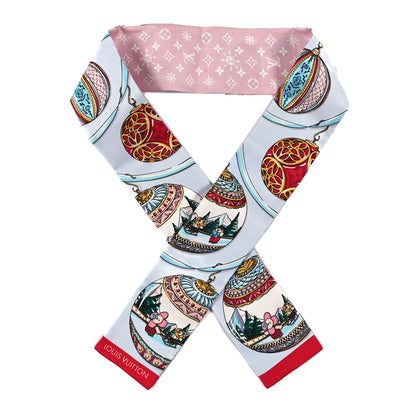 Louis Vuitton Silk Christmas Vivienne Bandeau Rose Clair 1 of 3