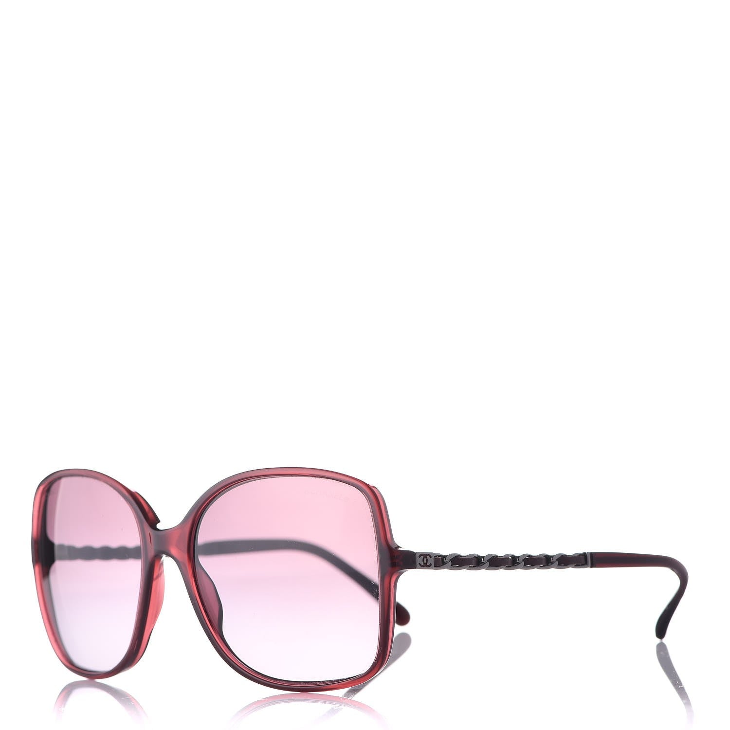 Chanel Lambskin Square Chain Sunglasses 5210-Q Red 1 of 7