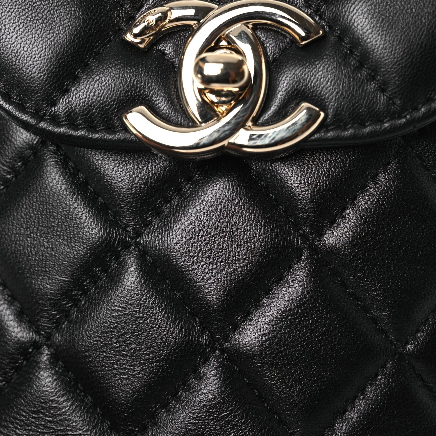 Chanel Lambskin Quilted Phone Chain Clutch Waist Bag Black 8 of 13