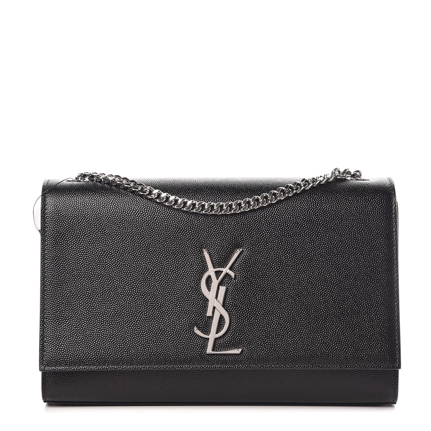 Saint Laurent Grain De Poudre Medium Classic Monogram Kate Satchel Black 1 of 7