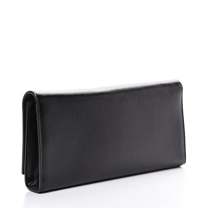 Saint Laurent Grain De Poudre Monogram Cassandre Clutch Black 2 of 9