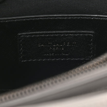 Saint Laurent Sheepskin Matelasse Chevron Monogram Medium College Bag Granite 6 of 8